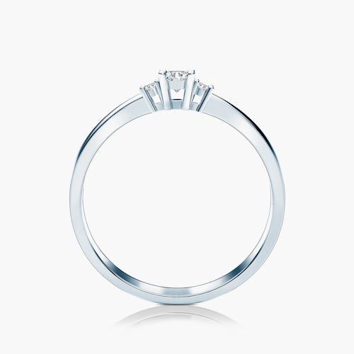 Pierścionek zaręczynowy SAVICKI: białe złoto, diament